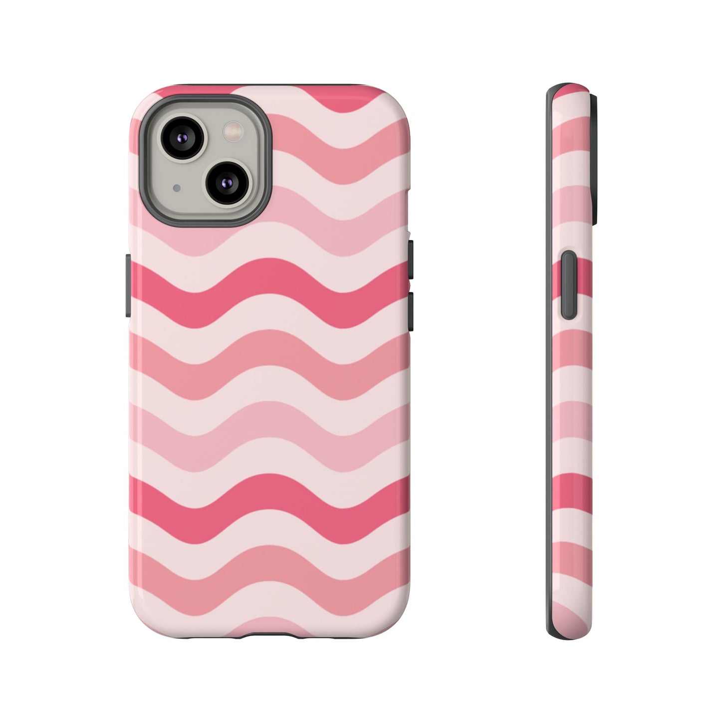Stylish Phone Case with Wavy Pattern, Cute Phone Cover, Chic Gift for Her, Trendy Cellphone Protection, Valentine's Day Gift, Summer Vibe