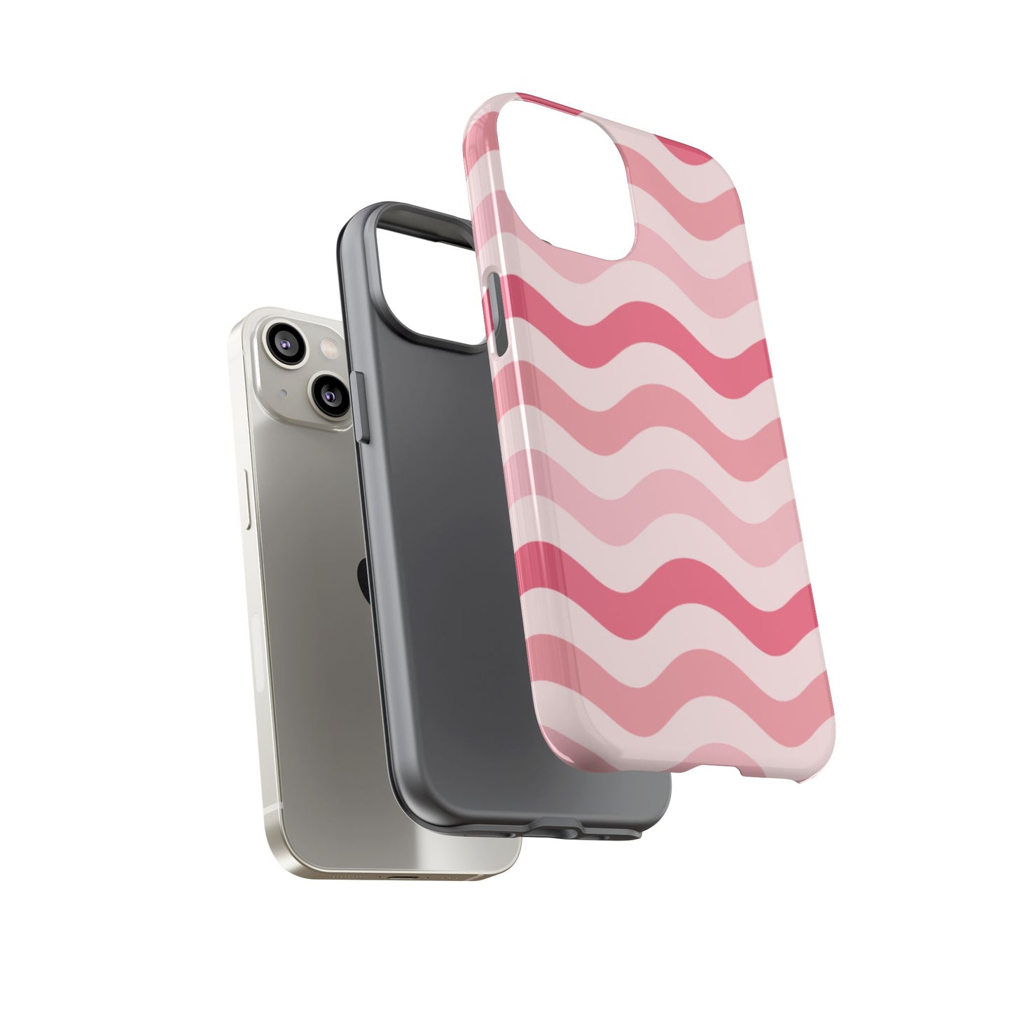 Stylish Phone Case with Wavy Pattern, Cute Phone Cover, Chic Gift for Her, Trendy Cellphone Protection, Valentine's Day Gift, Summer Vibe