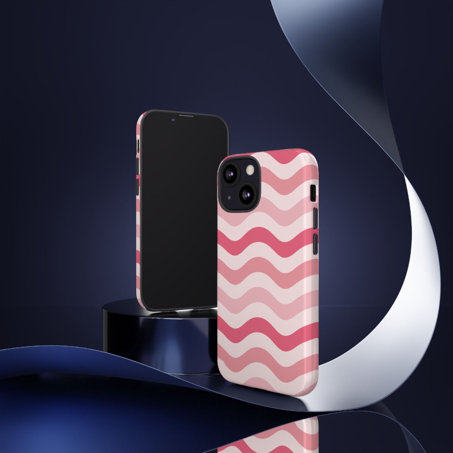 Stylish Phone Case with Wavy Pattern, Cute Phone Cover, Chic Gift for Her, Trendy Cellphone Protection, Valentine's Day Gift, Summer Vibe