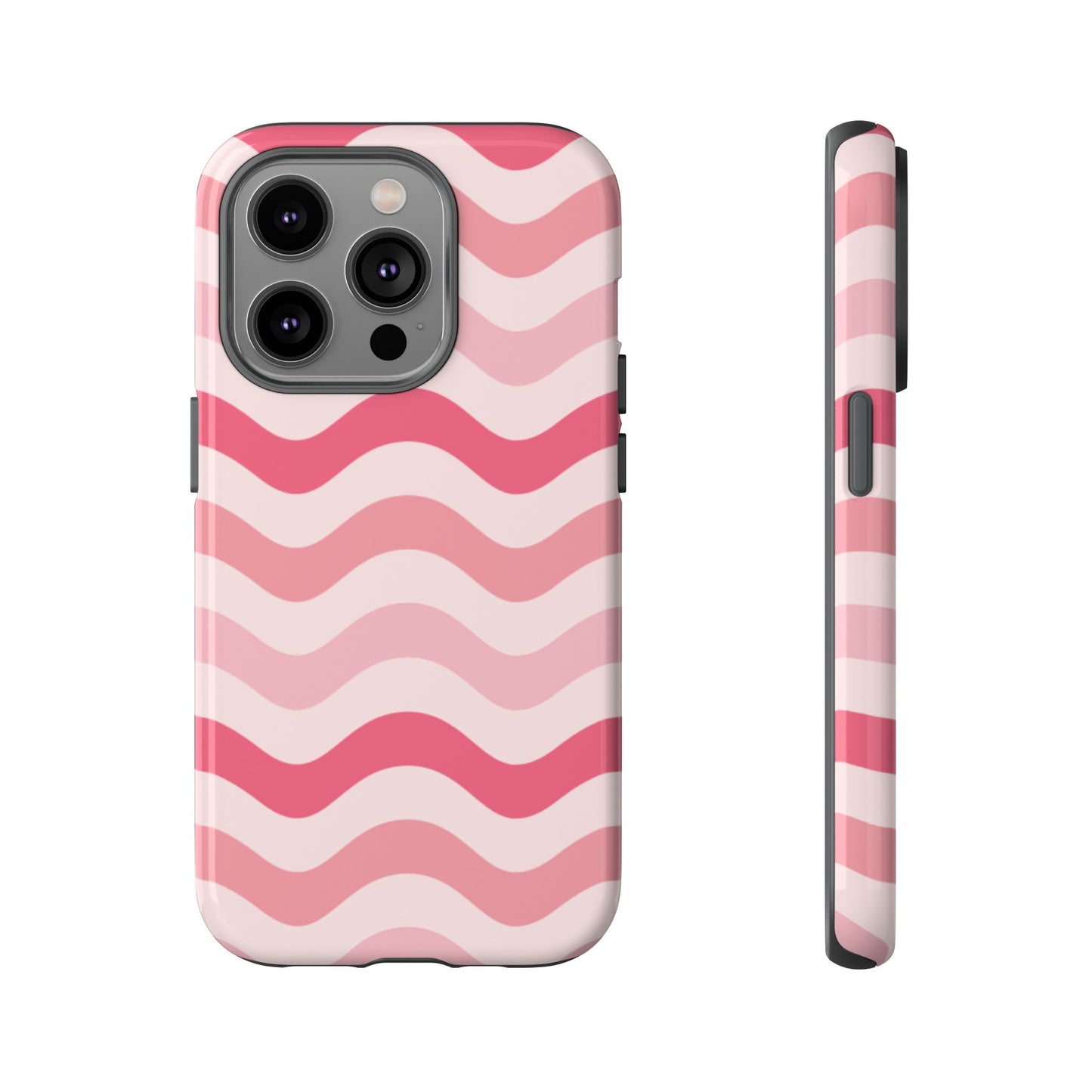 Stylish Phone Case with Wavy Pattern, Cute Phone Cover, Chic Gift for Her, Trendy Cellphone Protection, Valentine's Day Gift, Summer Vibe