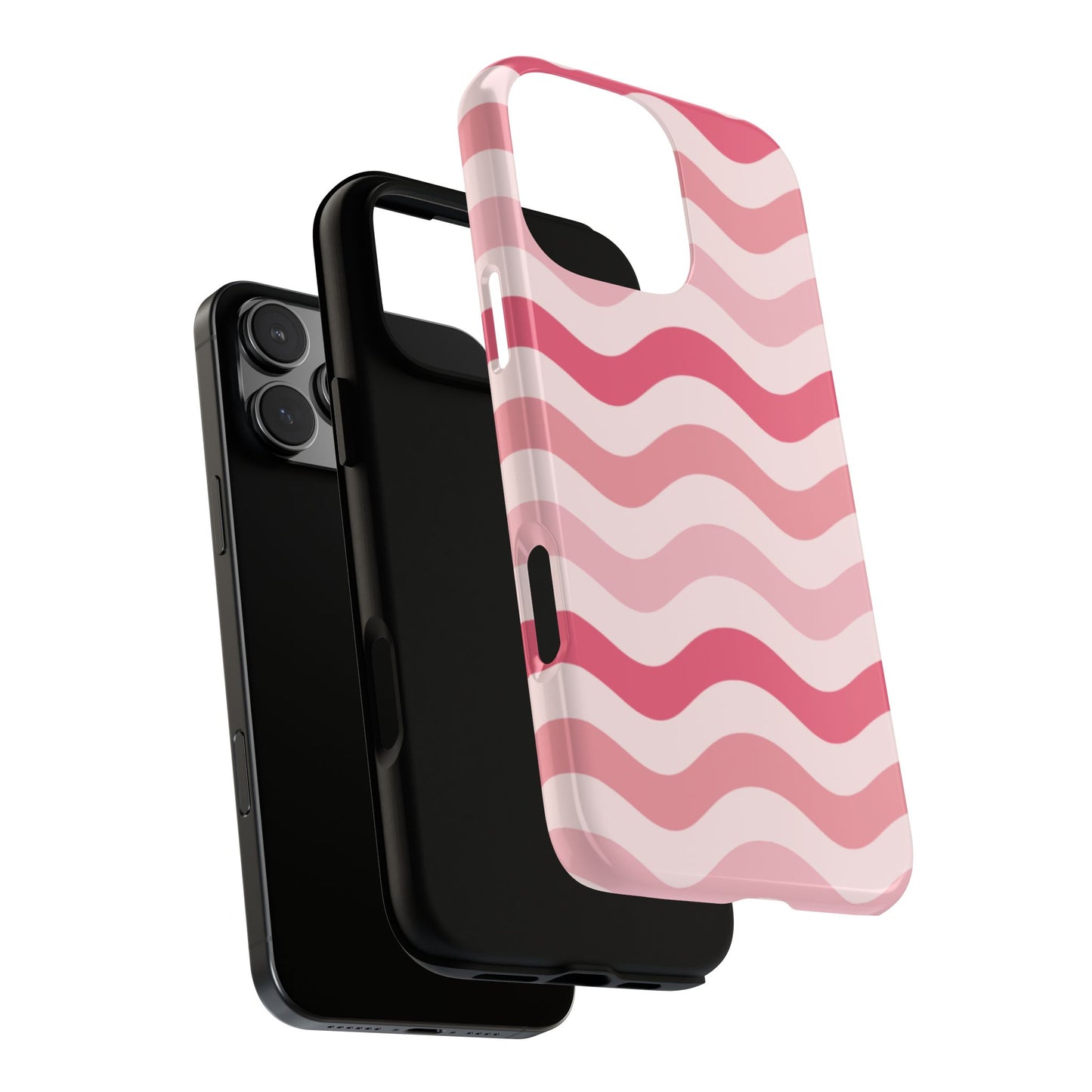 Stylish Phone Case with Wavy Pattern, Cute Phone Cover, Chic Gift for Her, Trendy Cellphone Protection, Valentine's Day Gift, Summer Vibe
