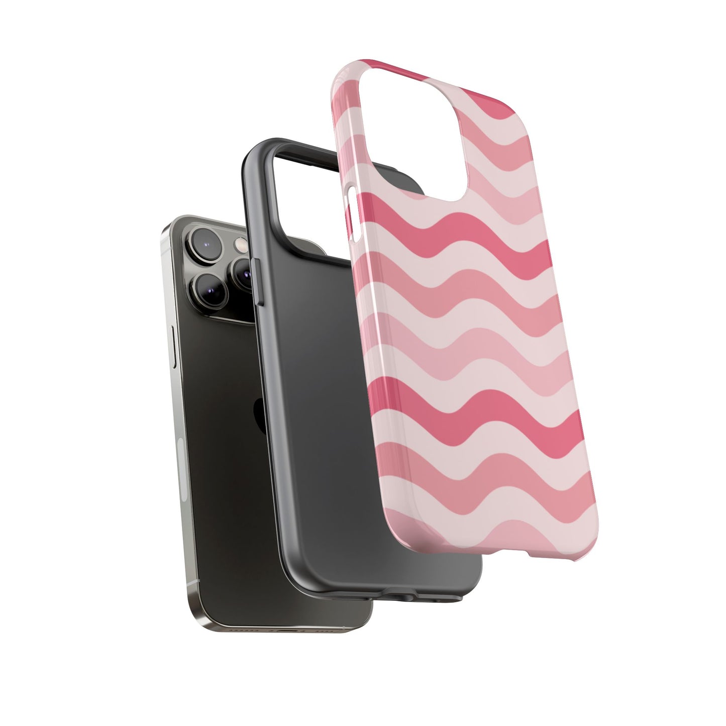 Stylish Phone Case with Wavy Pattern, Cute Phone Cover, Chic Gift for Her, Trendy Cellphone Protection, Valentine's Day Gift, Summer Vibe