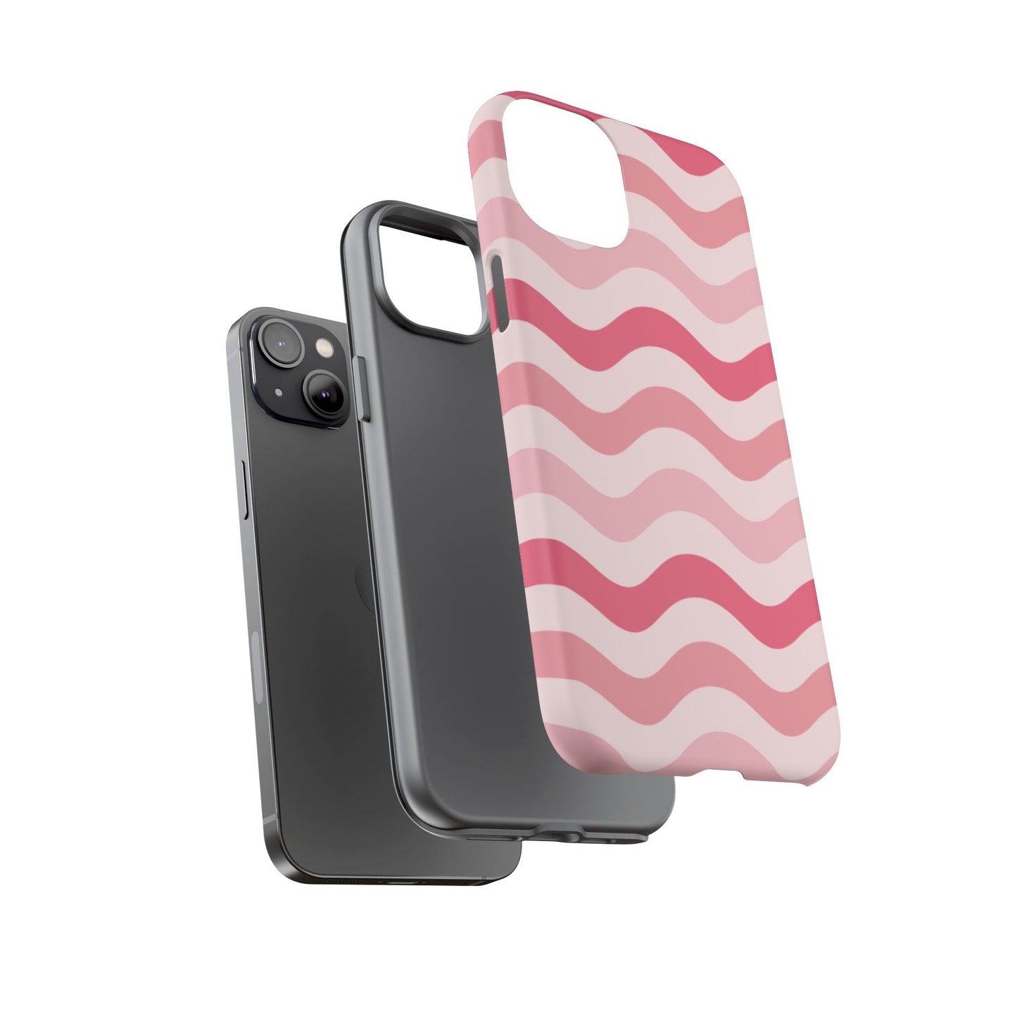 Stylish Phone Case with Wavy Pattern, Cute Phone Cover, Chic Gift for Her, Trendy Cellphone Protection, Valentine's Day Gift, Summer Vibe