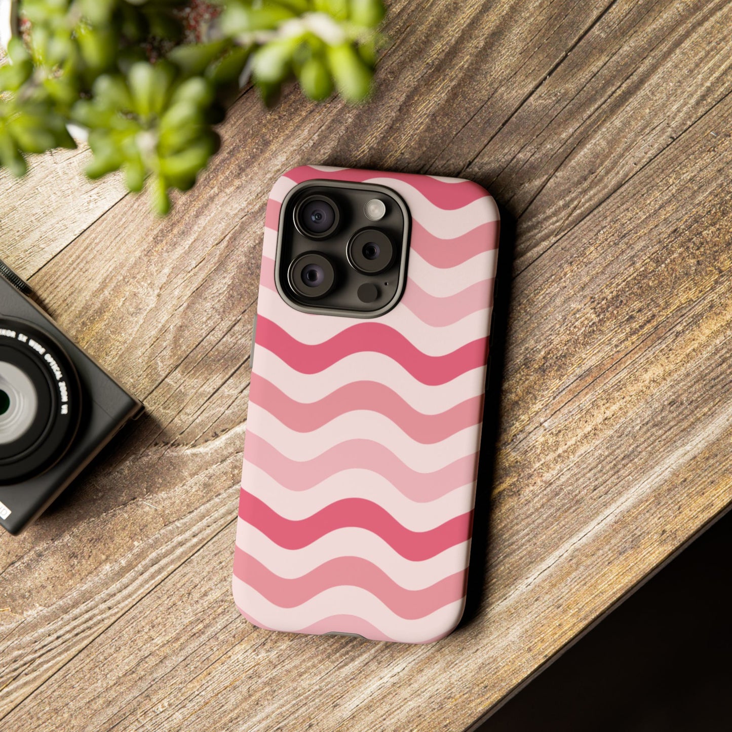 Stylish Phone Case with Wavy Pattern, Cute Phone Cover, Chic Gift for Her, Trendy Cellphone Protection, Valentine's Day Gift, Summer Vibe
