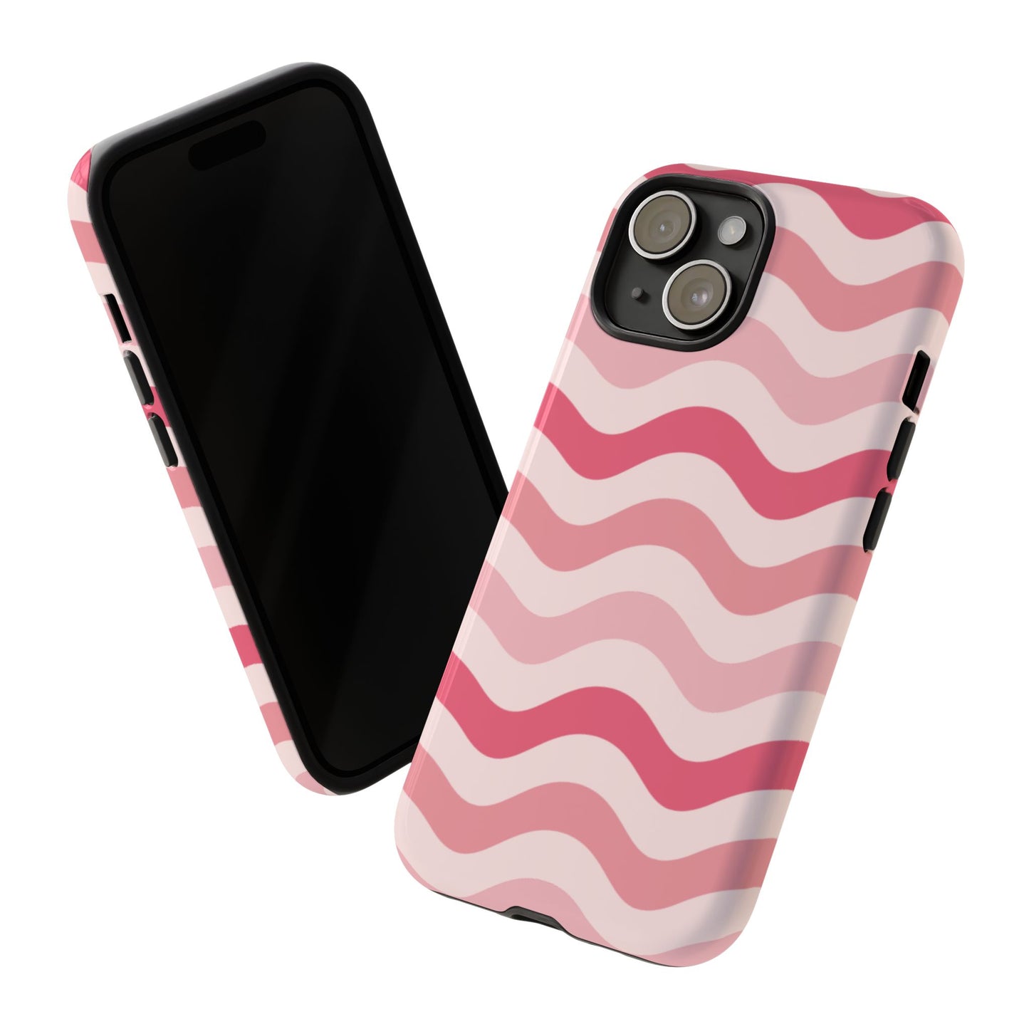 Stylish Phone Case with Wavy Pattern, Cute Phone Cover, Chic Gift for Her, Trendy Cellphone Protection, Valentine's Day Gift, Summer Vibe