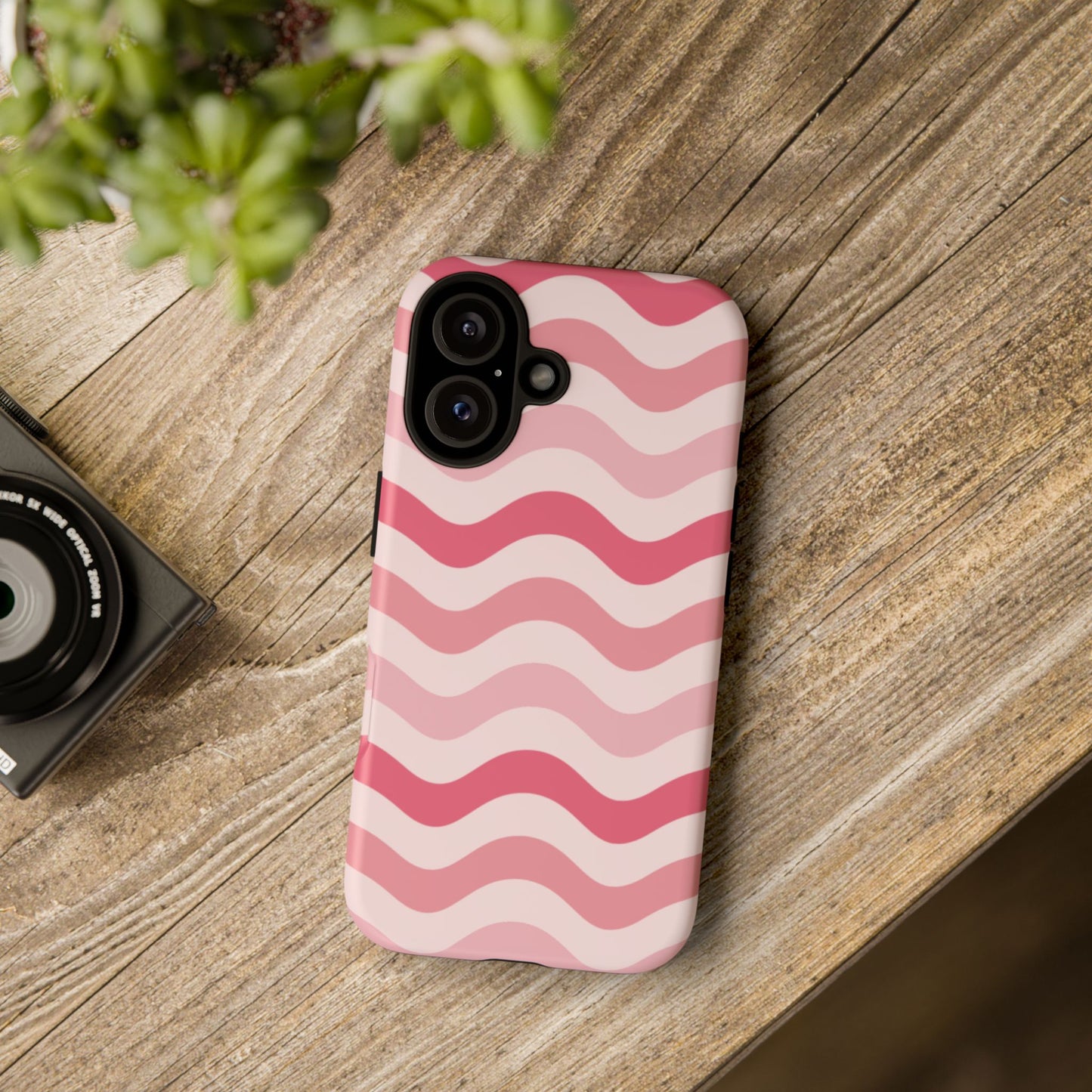 Stylish Phone Case with Wavy Pattern, Cute Phone Cover, Chic Gift for Her, Trendy Cellphone Protection, Valentine's Day Gift, Summer Vibe