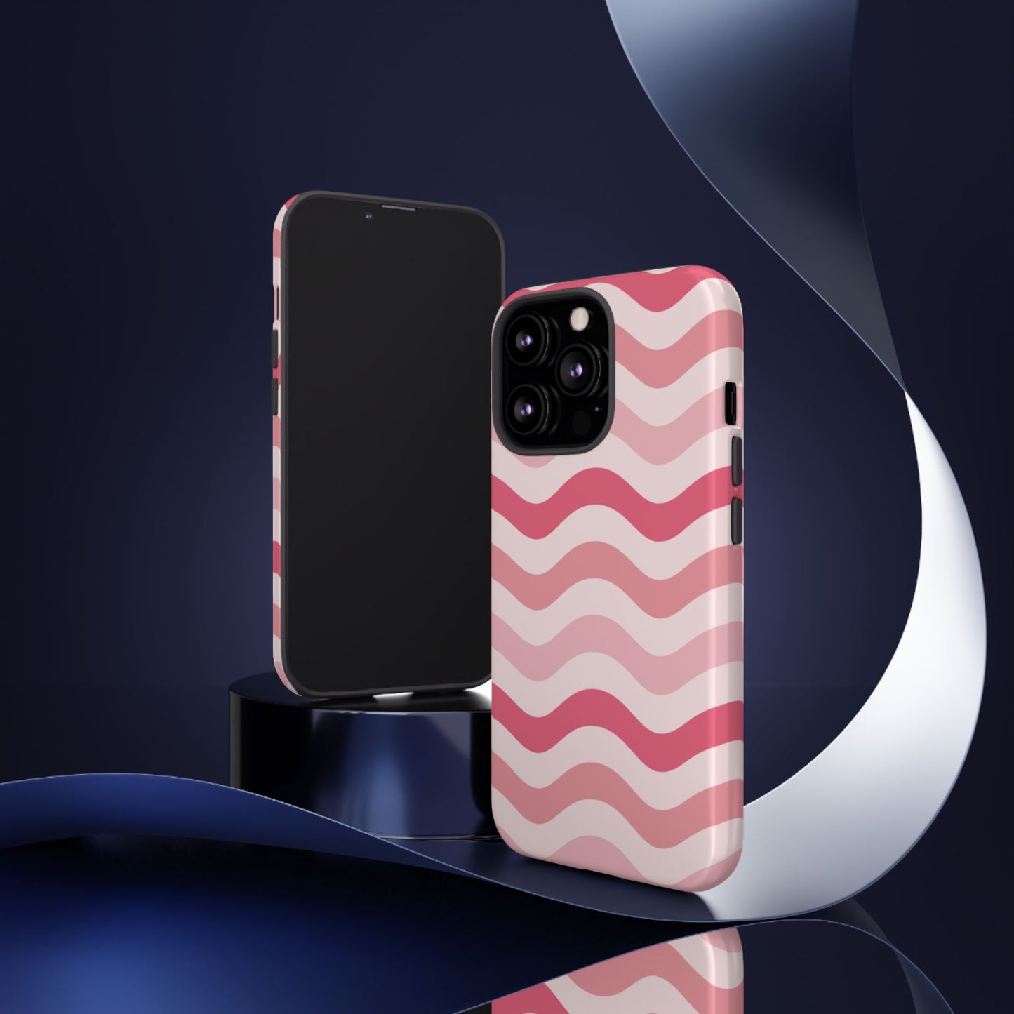 Stylish Phone Case with Wavy Pattern, Cute Phone Cover, Chic Gift for Her, Trendy Cellphone Protection, Valentine's Day Gift, Summer Vibe