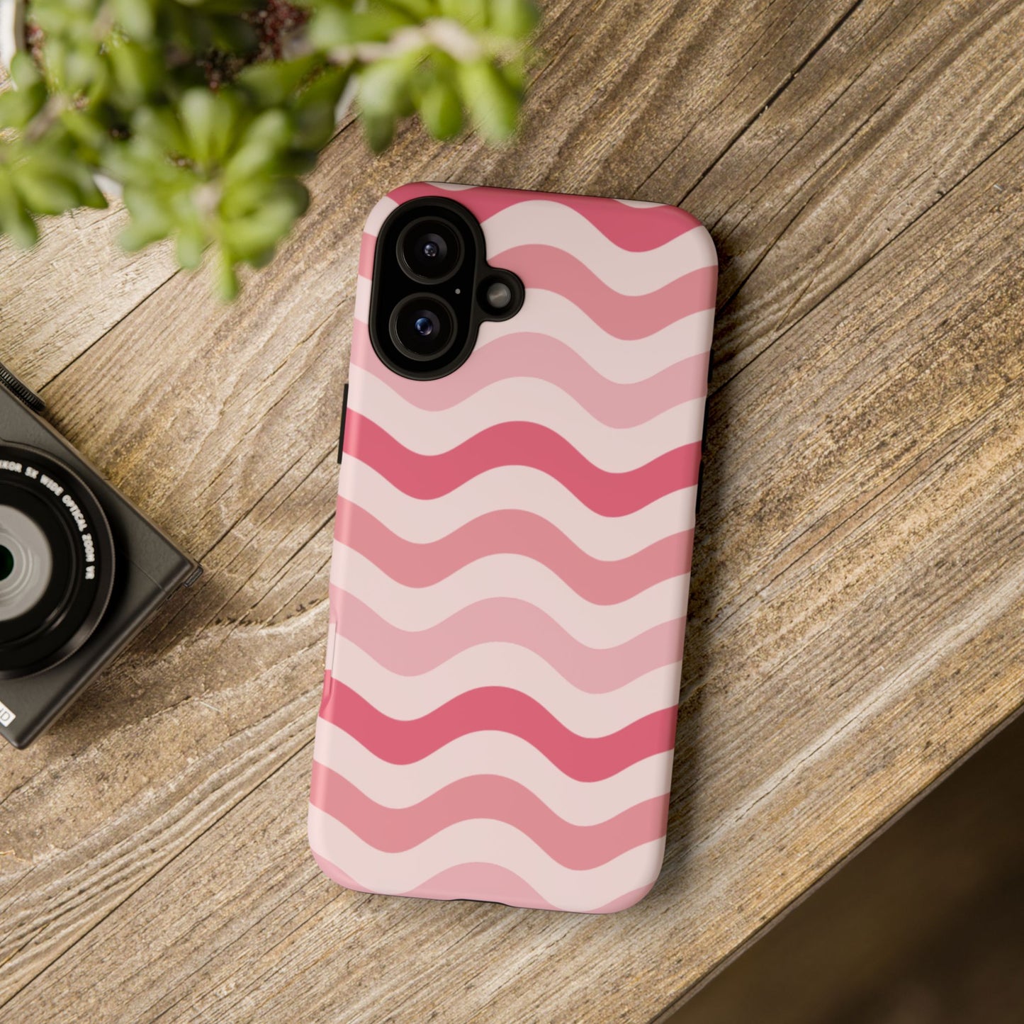 Stylish Phone Case with Wavy Pattern, Cute Phone Cover, Chic Gift for Her, Trendy Cellphone Protection, Valentine's Day Gift, Summer Vibe