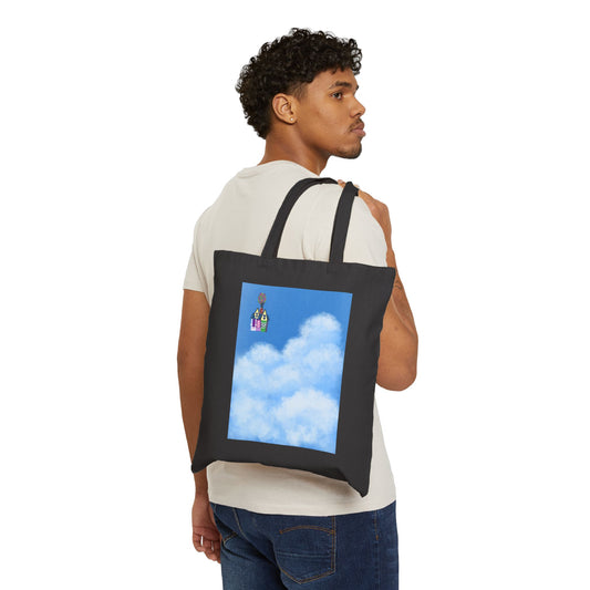Dreamy Clouds Cotton Canvas Tote Bag | Eco-Friendly Shopping Bag, Beach Tote, Gift Bag, Art Print Tote, Reusable Grocery Bag
