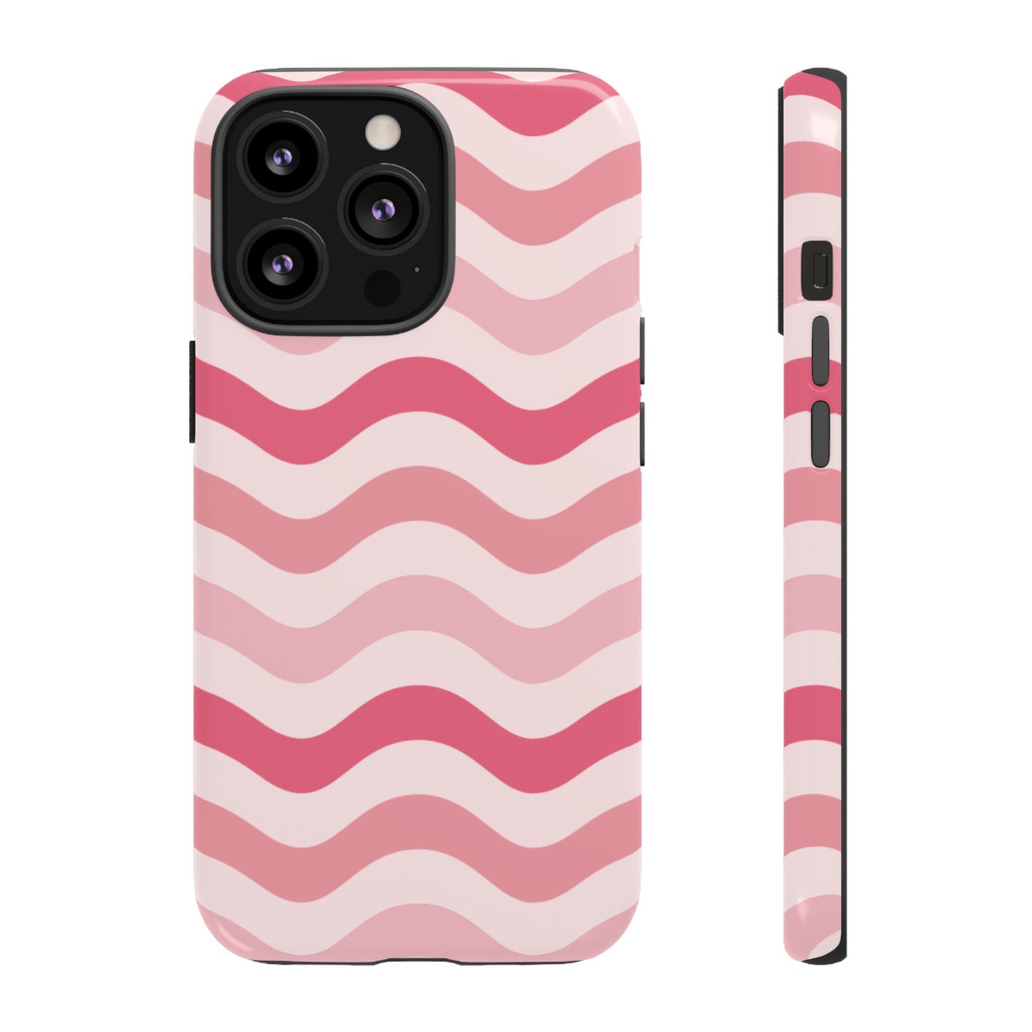 Stylish Phone Case with Wavy Pattern, Cute Phone Cover, Chic Gift for Her, Trendy Cellphone Protection, Valentine's Day Gift, Summer Vibe