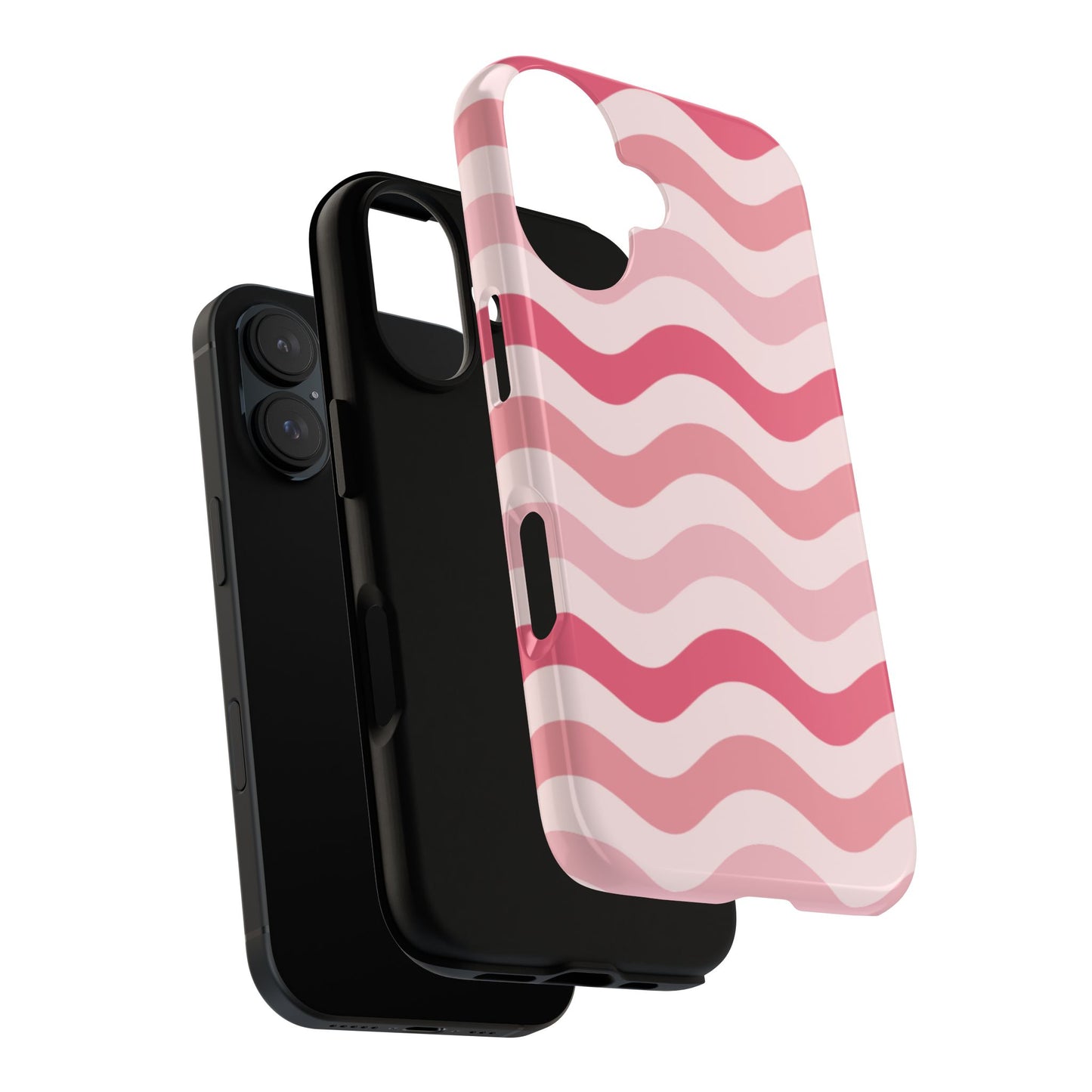 Stylish Phone Case with Wavy Pattern, Cute Phone Cover, Chic Gift for Her, Trendy Cellphone Protection, Valentine's Day Gift, Summer Vibe