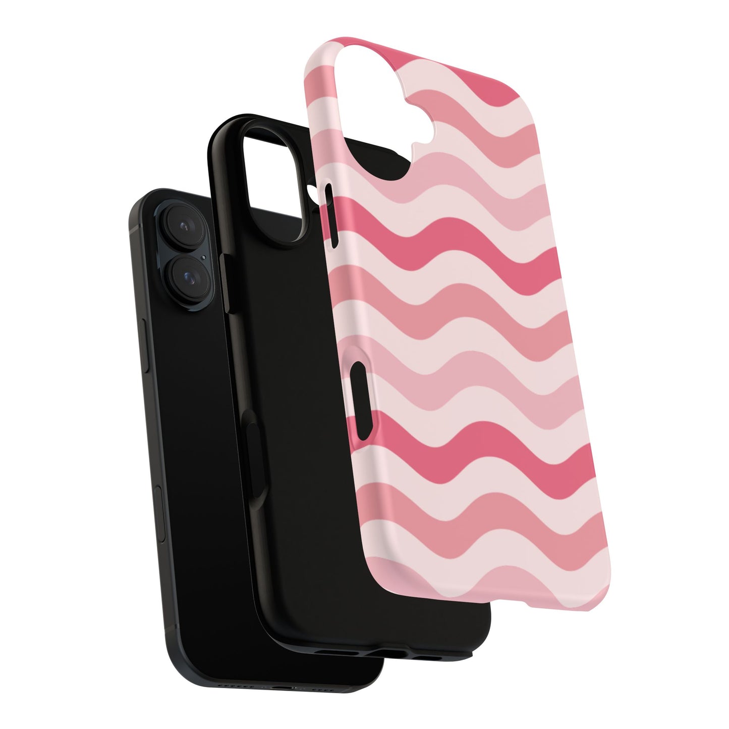 Stylish Phone Case with Wavy Pattern, Cute Phone Cover, Chic Gift for Her, Trendy Cellphone Protection, Valentine's Day Gift, Summer Vibe