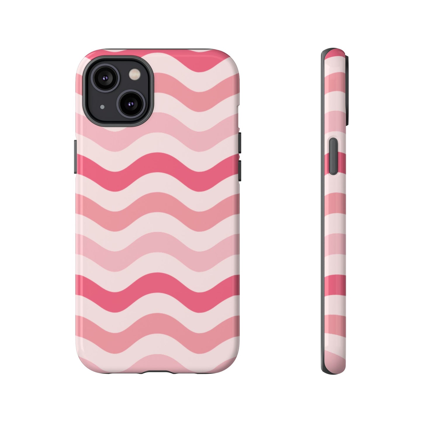 Stylish Phone Case with Wavy Pattern, Cute Phone Cover, Chic Gift for Her, Trendy Cellphone Protection, Valentine's Day Gift, Summer Vibe