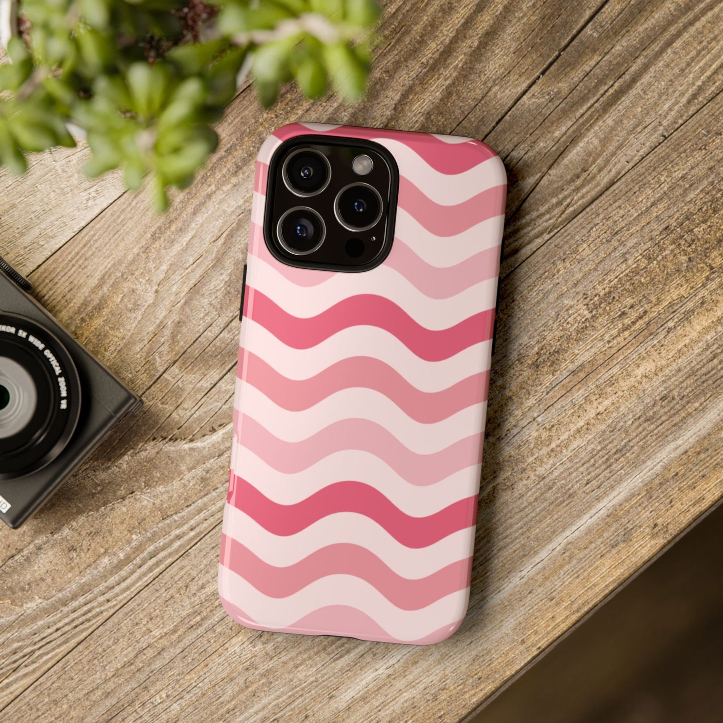 Stylish Phone Case with Wavy Pattern, Cute Phone Cover, Chic Gift for Her, Trendy Cellphone Protection, Valentine's Day Gift, Summer Vibe