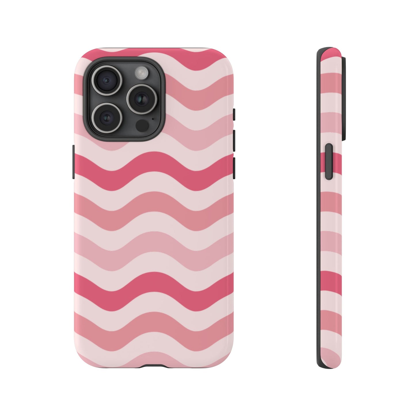 Stylish Phone Case with Wavy Pattern, Cute Phone Cover, Chic Gift for Her, Trendy Cellphone Protection, Valentine's Day Gift, Summer Vibe