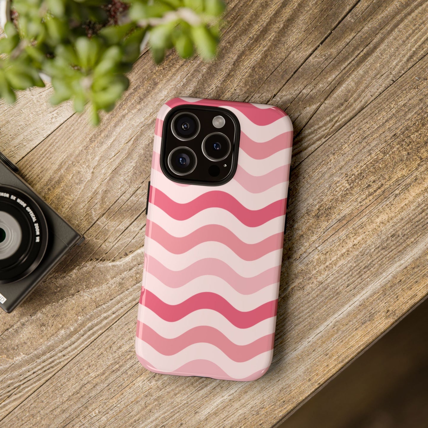 Stylish Phone Case with Wavy Pattern, Cute Phone Cover, Chic Gift for Her, Trendy Cellphone Protection, Valentine's Day Gift, Summer Vibe