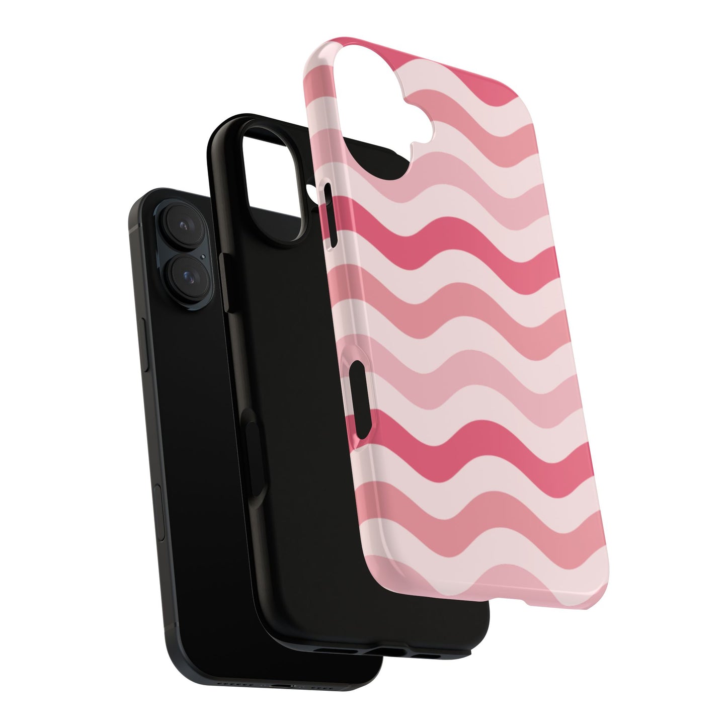 Stylish Phone Case with Wavy Pattern, Cute Phone Cover, Chic Gift for Her, Trendy Cellphone Protection, Valentine's Day Gift, Summer Vibe