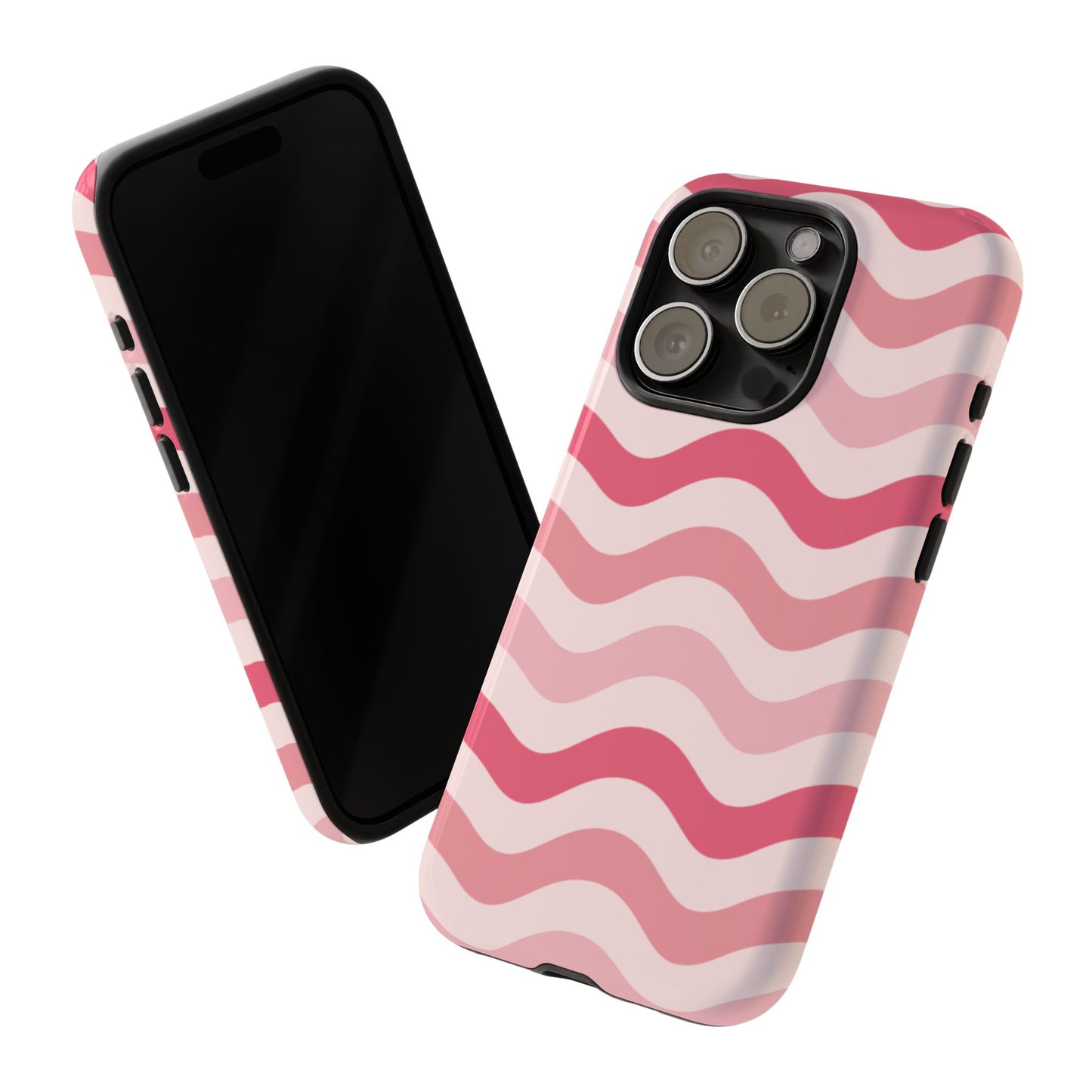 Stylish Phone Case with Wavy Pattern, Cute Phone Cover, Chic Gift for Her, Trendy Cellphone Protection, Valentine's Day Gift, Summer Vibe