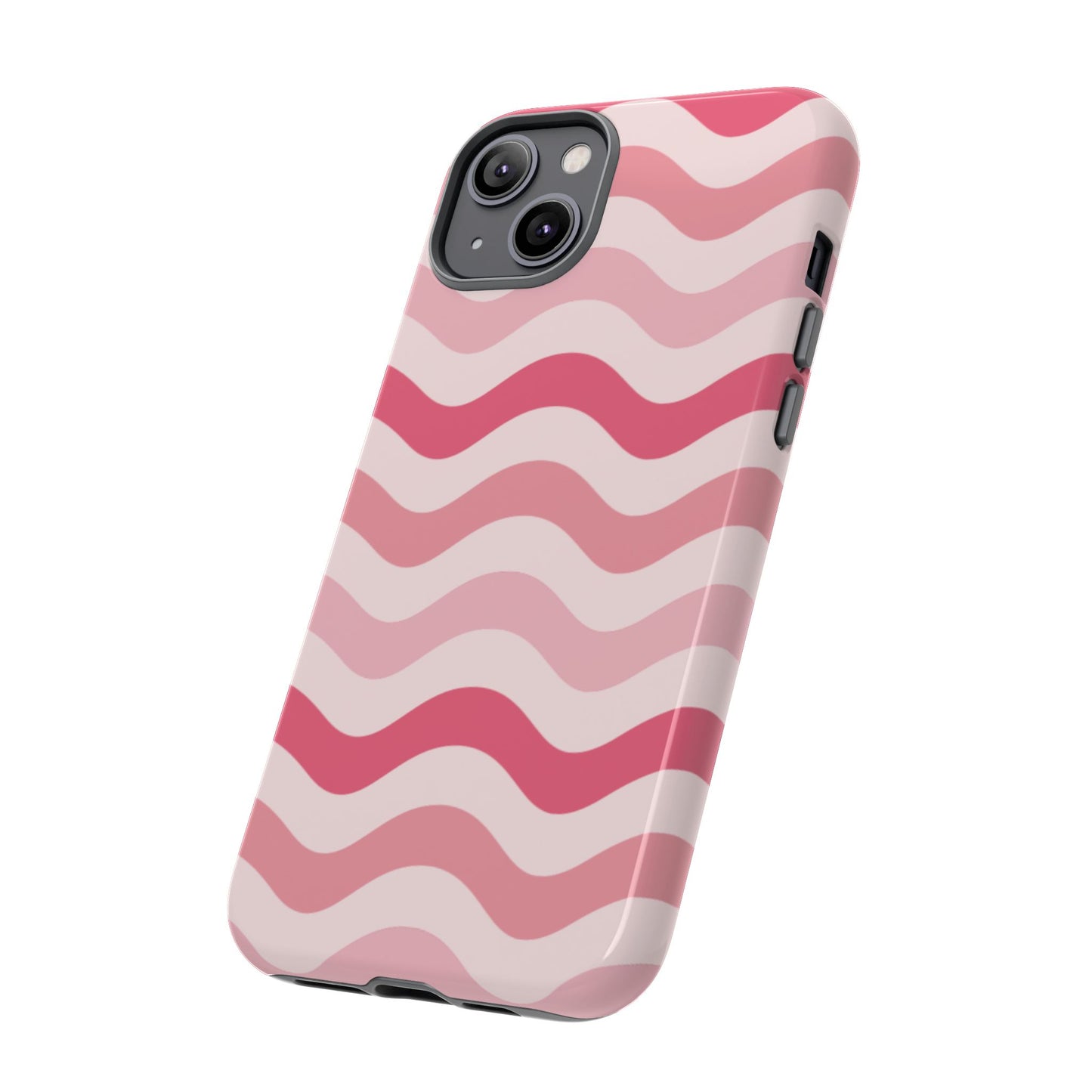 Stylish Phone Case with Wavy Pattern, Cute Phone Cover, Chic Gift for Her, Trendy Cellphone Protection, Valentine's Day Gift, Summer Vibe
