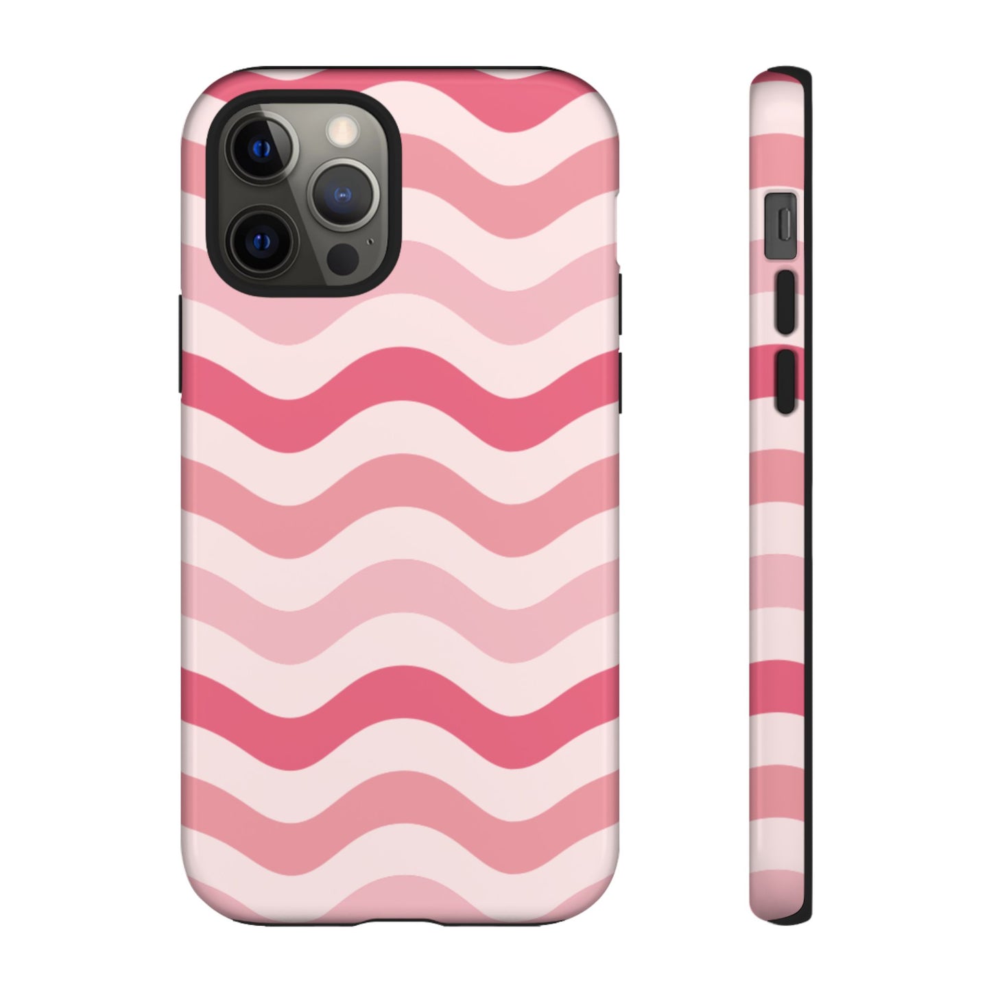 Stylish Phone Case with Wavy Pattern, Cute Phone Cover, Chic Gift for Her, Trendy Cellphone Protection, Valentine's Day Gift, Summer Vibe