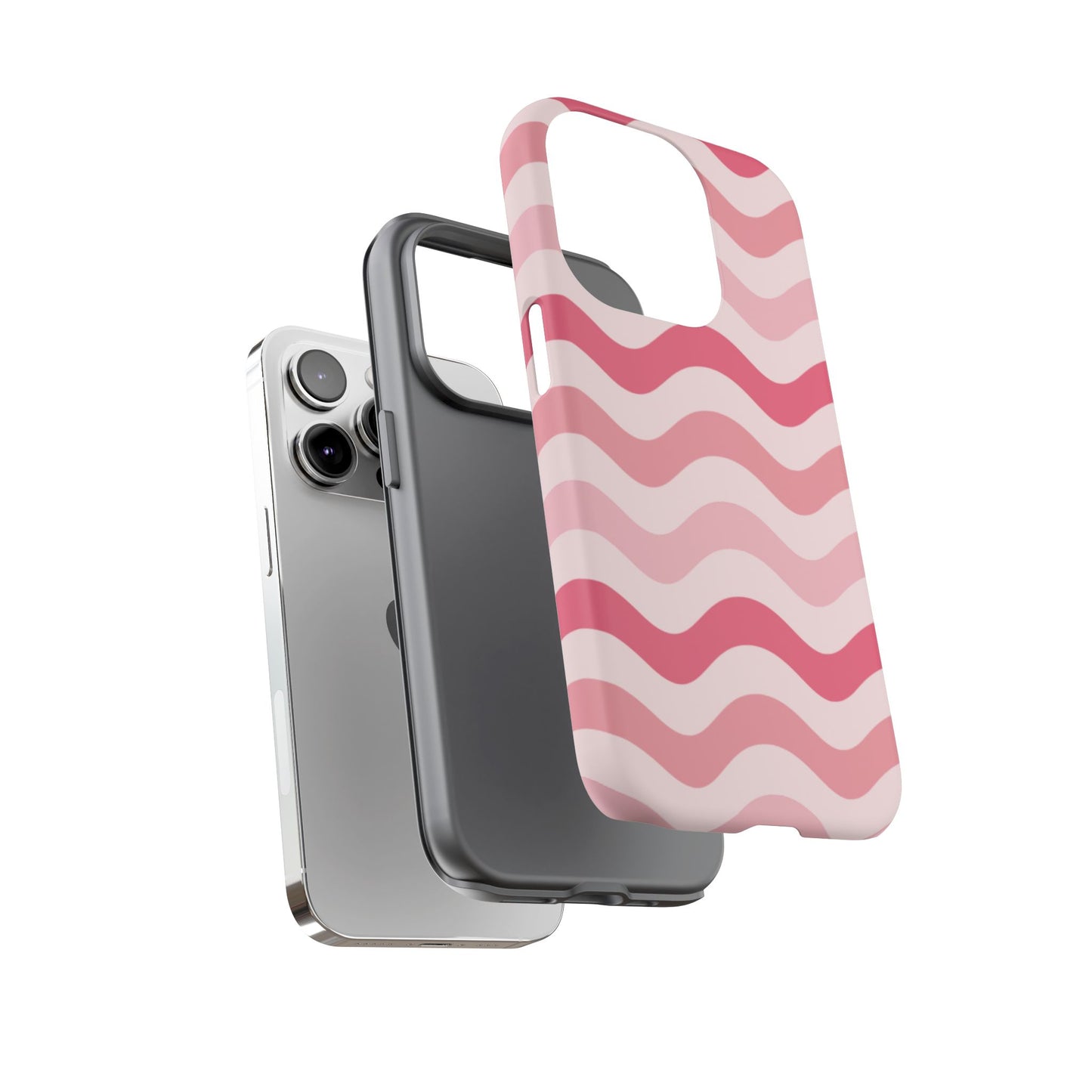 Stylish Phone Case with Wavy Pattern, Cute Phone Cover, Chic Gift for Her, Trendy Cellphone Protection, Valentine's Day Gift, Summer Vibe