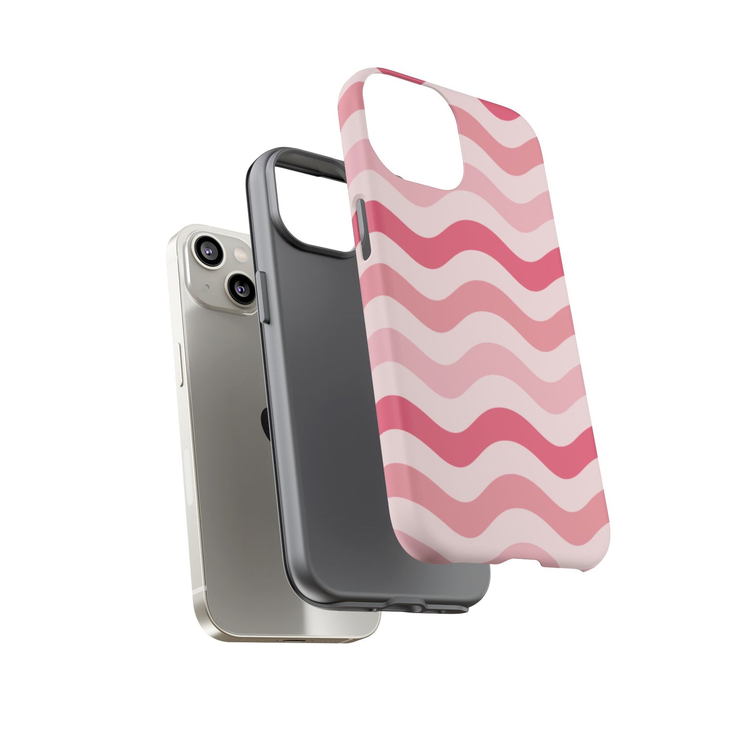 Stylish Phone Case with Wavy Pattern, Cute Phone Cover, Chic Gift for Her, Trendy Cellphone Protection, Valentine's Day Gift, Summer Vibe