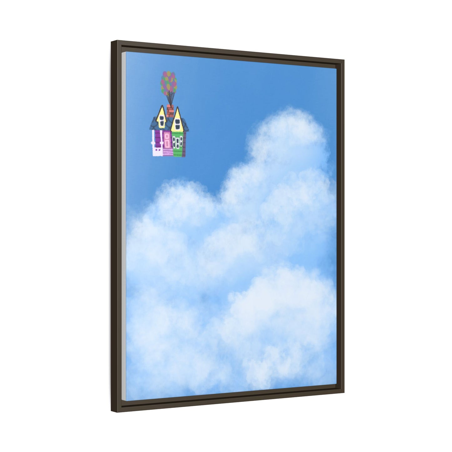 Canvas Wall Art - House in the Clouds Kids Room Decor Picture Frame