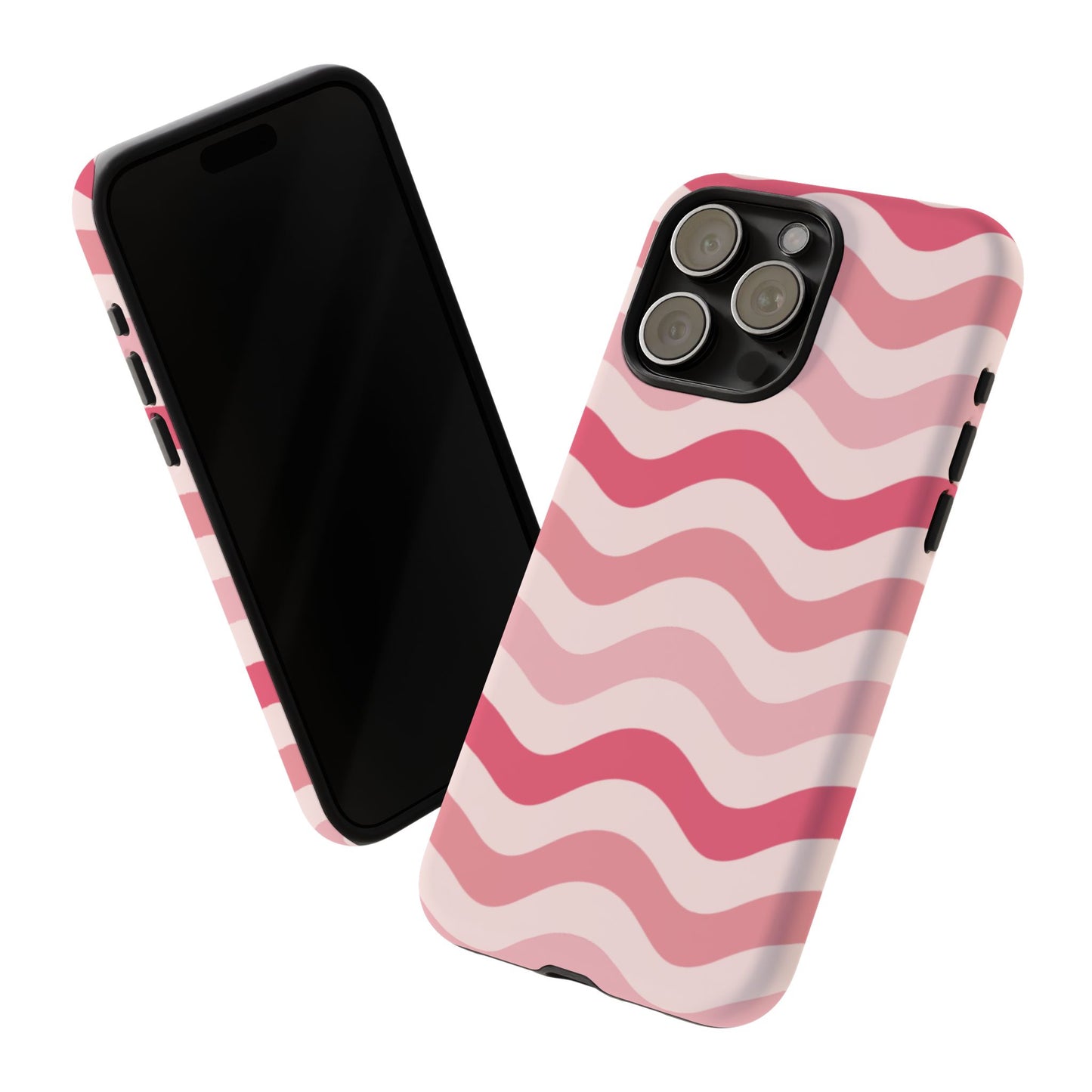 Stylish Phone Case with Wavy Pattern, Cute Phone Cover, Chic Gift for Her, Trendy Cellphone Protection, Valentine's Day Gift, Summer Vibe