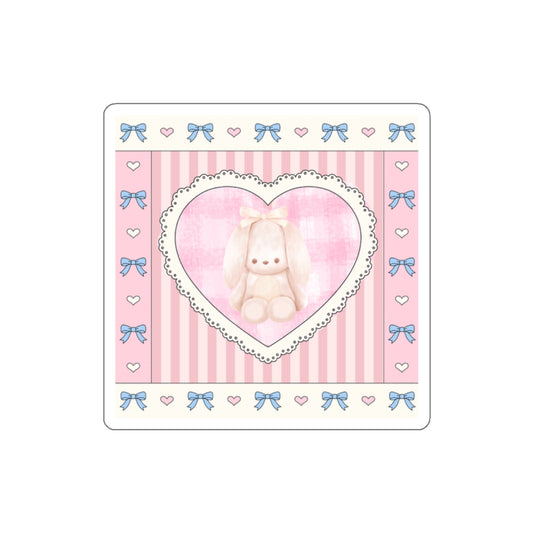 Coquette Bunny Heart Die-Cut Stickers, Cute Decor for Gifts, Scrapbooking, Journaling