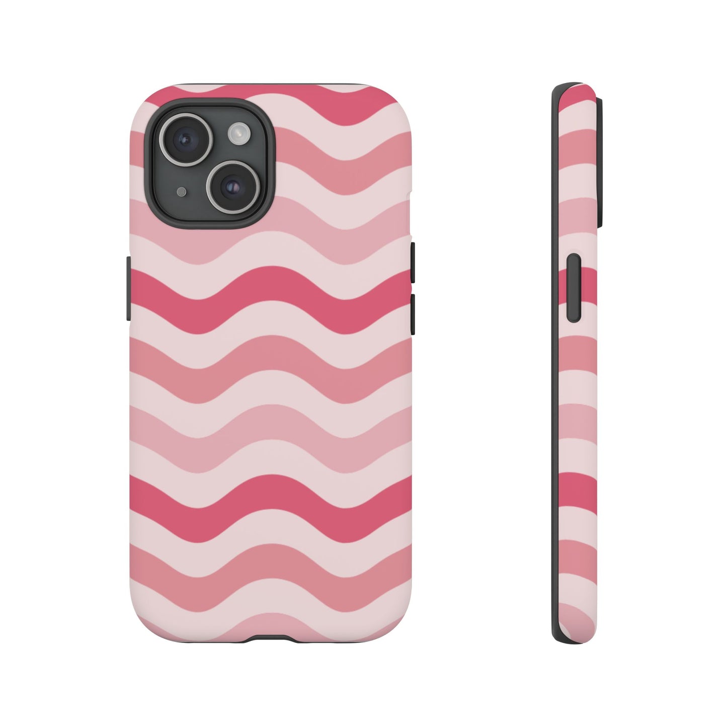 Stylish Phone Case with Wavy Pattern, Cute Phone Cover, Chic Gift for Her, Trendy Cellphone Protection, Valentine's Day Gift, Summer Vibe