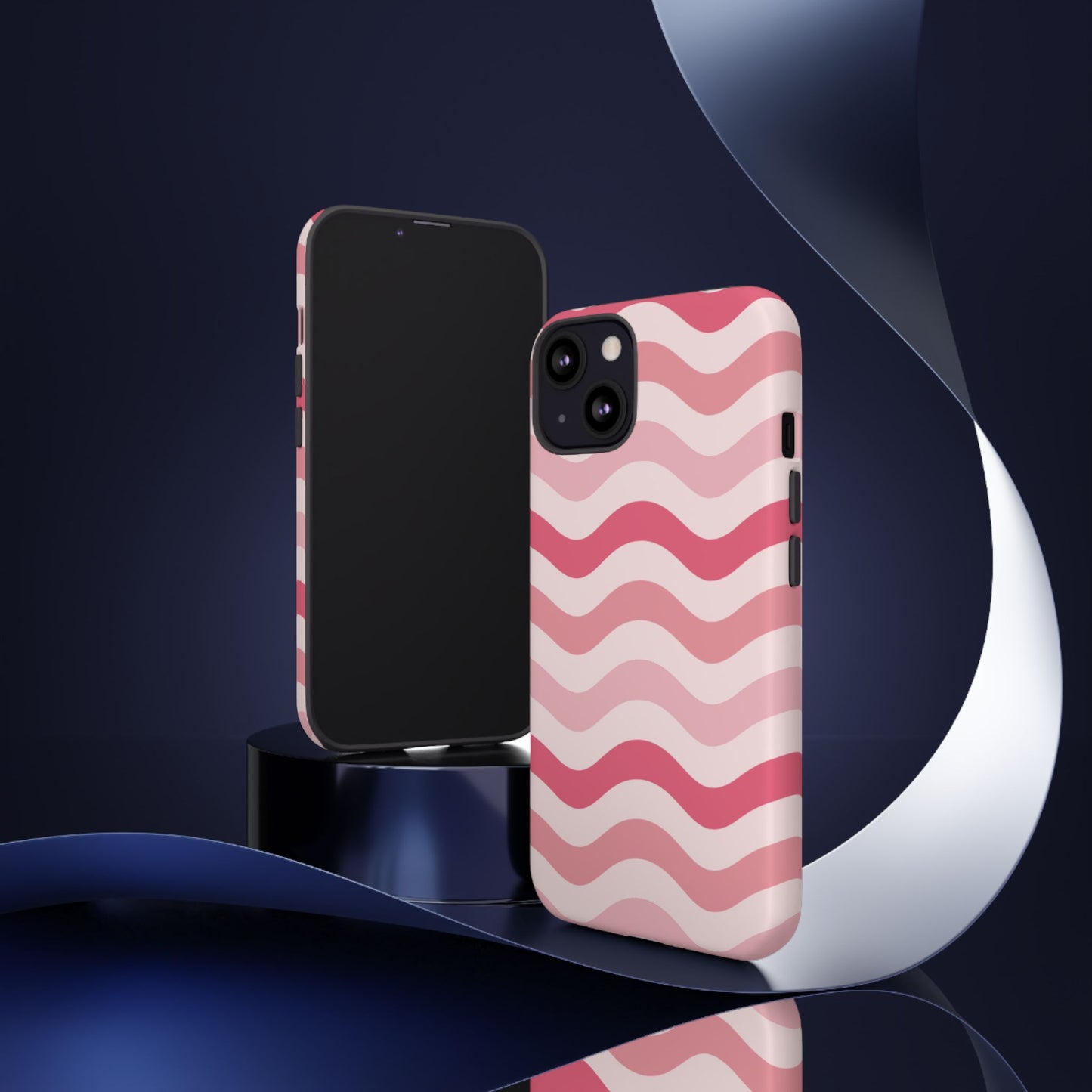 Stylish Phone Case with Wavy Pattern, Cute Phone Cover, Chic Gift for Her, Trendy Cellphone Protection, Valentine's Day Gift, Summer Vibe