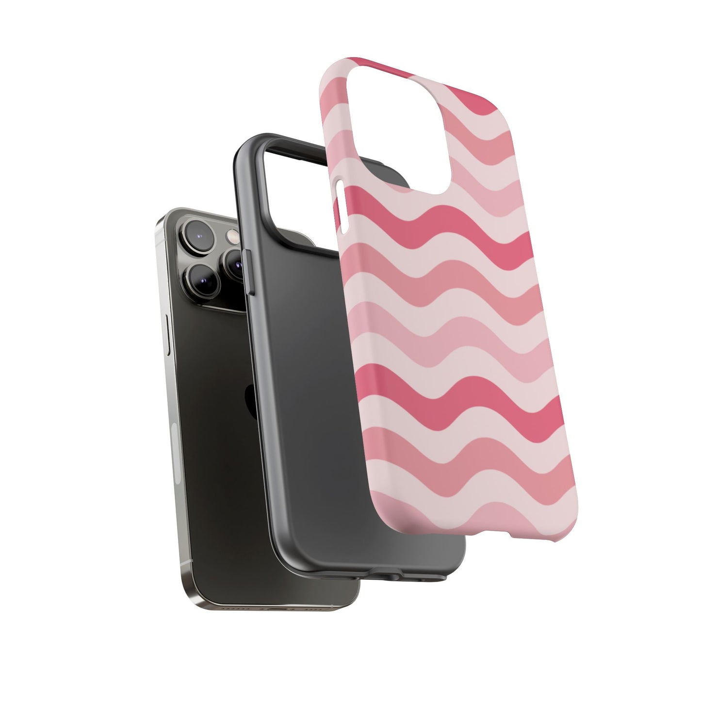 Stylish Phone Case with Wavy Pattern, Cute Phone Cover, Chic Gift for Her, Trendy Cellphone Protection, Valentine's Day Gift, Summer Vibe