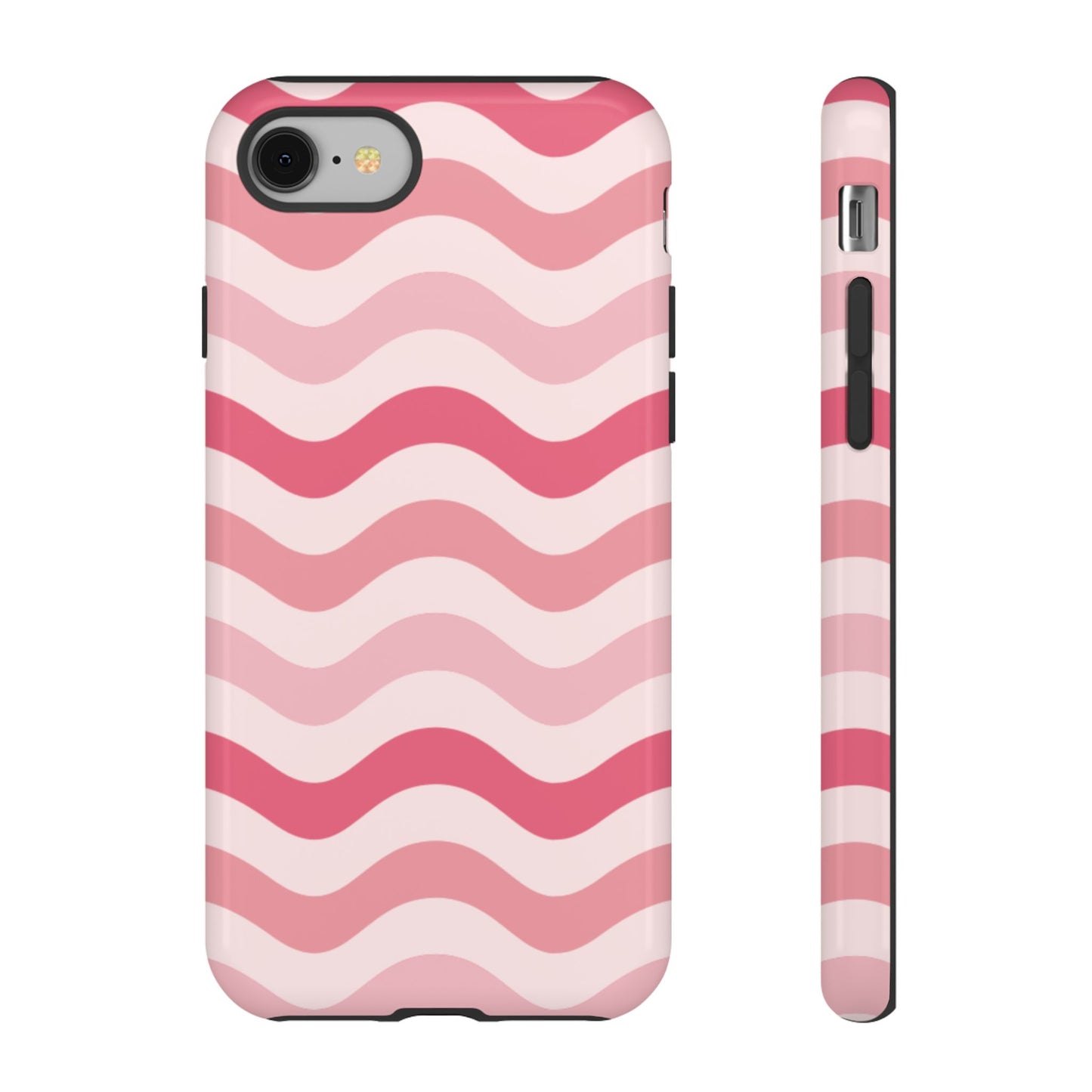 Stylish Phone Case with Wavy Pattern, Cute Phone Cover, Chic Gift for Her, Trendy Cellphone Protection, Valentine's Day Gift, Summer Vibe