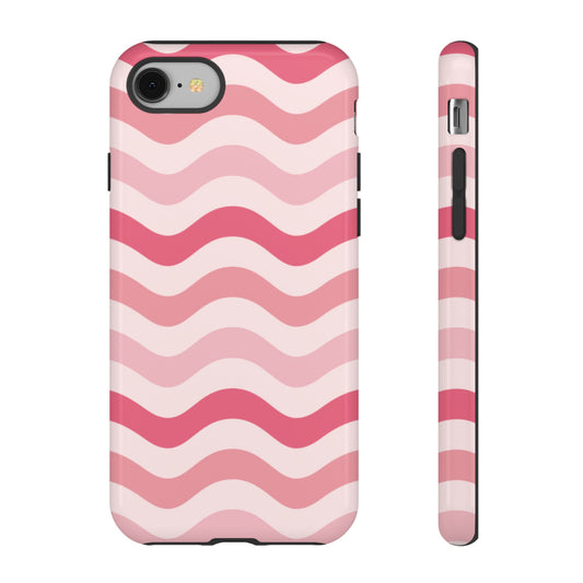 Stylish Phone Case with Wavy Pattern, Cute Phone Cover, Chic Gift for Her, Trendy Cellphone Protection, Valentine's Day Gift, Summer Vibe