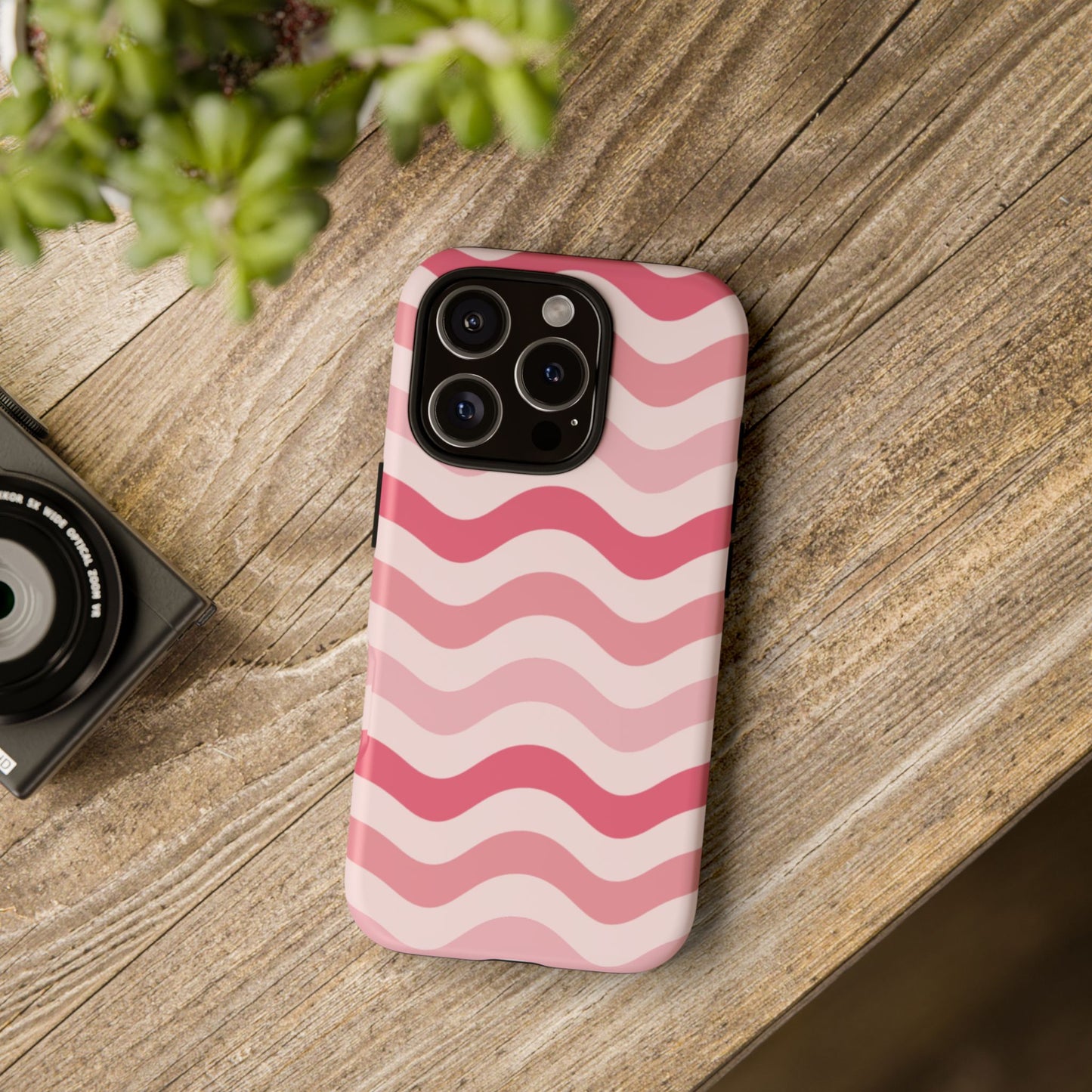 Stylish Phone Case with Wavy Pattern, Cute Phone Cover, Chic Gift for Her, Trendy Cellphone Protection, Valentine's Day Gift, Summer Vibe