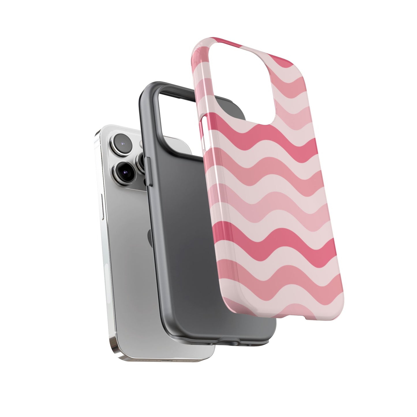 Stylish Phone Case with Wavy Pattern, Cute Phone Cover, Chic Gift for Her, Trendy Cellphone Protection, Valentine's Day Gift, Summer Vibe